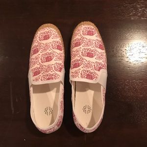 Printed Espadrilles, pink and white